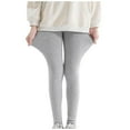 thumbnail image 1 of Soft Leggings for Girls Cotton Stretchy Basic Fall Winter Pants Thermal Underwear Long Johns Girl's Clothing 2-12T, Gray, 12 Years, 1 of 7