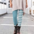 thumbnail image 1 of Soft Leggings for Women High Waist Striped Full Length Workout with Pockets Gym Fitness Tummy Control Pants for Yoga Running, 1 of 5