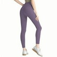 thumbnail image 1 of Soft Leggings for Women - High Waisted Workout Yoga Pants Elastic Stretchy Yoga Leggings Womens Casual Sports Pants Purple 3XL, 1 of 5