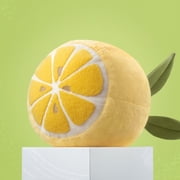 Phantoscope Fruit Collection 11.5 inch Lemon Polyester Decorative Pillow, 3D Design