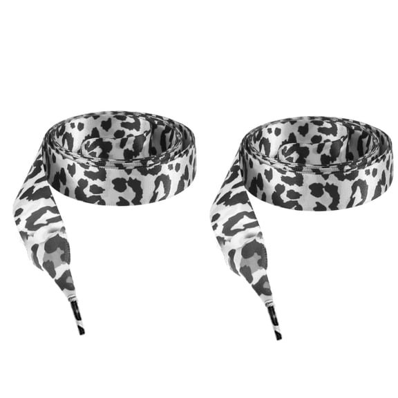 Soft Leopard Print Flat Shoelaces For Casual Shoes Sports Sneakers Boots Women