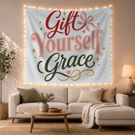 Soft Life Season Typography Tapestry Wall Hanging