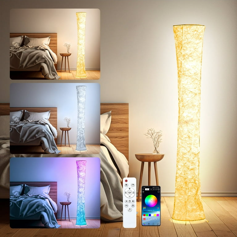 LED Floor Lamp RGB Dimmable 61 Lamps with Remote App Sync for Living Room Bedroom Walmart