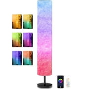 HadinEEon 60" Soft Lighting RGB Floor Lamp for Living Room, Smart Standing Lamp with Remote & Wifi APP Control, Lamp with Cloth Shade for Living Room, Bedroom and Game Room