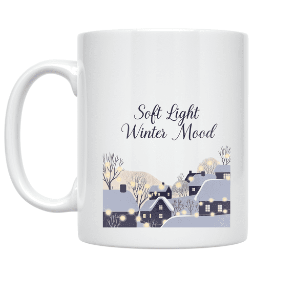 Soft Light Winter Mood Design - Winter Aesthetic Enthusiast - 11 oz Ceramic Coffee Mug