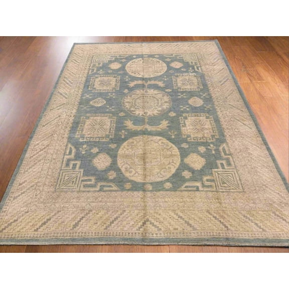 Soft Light blue 9X12 Oushak Handmade Wool Rug