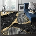 thumbnail image 1 of Soft Lightweight Area Rugs Black Grey Gold Marble Texture Modern Abstract Aesthetic Area Rug Minimalist Art Decor Rug For Living Room Bedroom Dining Room Indoor Kitchen Hallway Carpet, 1 of 6