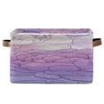 thumbnail image 1 of Soft Lilac Peony Flowers Hand Painted Square Storage Bins with Handles Collapsible Containing Box 1 Pack, 1 of 9