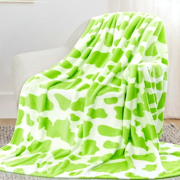Soft Lime Green Blanket Lightweight Cozy Light Mint Sage Spring Grass Green Fleece Blanket Warm Fuzzy Throw Blanket Home Decor for Women Girls Boys