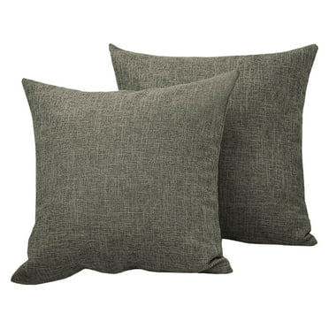 Soft Linen Decorative Throw Pillow Covers 18 X 18 Inch, Solid Farmhouse Pillowcases Boho Accent Pillow Covers for Sofa Couch Chair Bedroom Home Decor Cushion Covers 2Pc