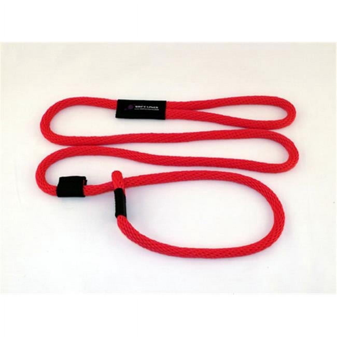 Soft Lines  Dog Slip Leash 0.5 In. Diameter By 10 Ft. - Red