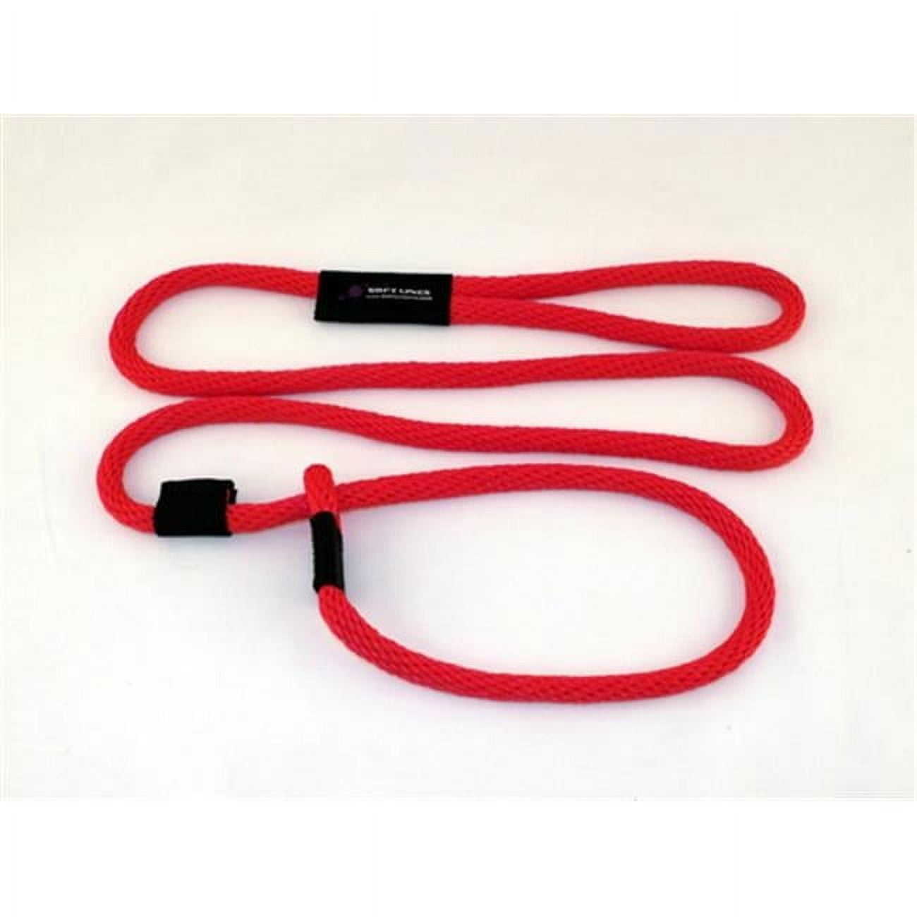 Soft Lines  Dog Slip Leash 0.5 In. Diameter By 8 Ft. - Red