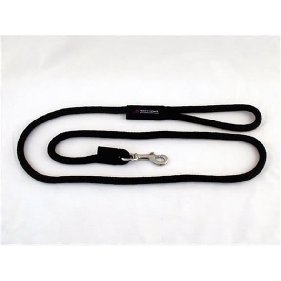 Soft Lines P10810BLACK Dog Snap Leash 0.5 In. Diameter By 10 Ft. - Black