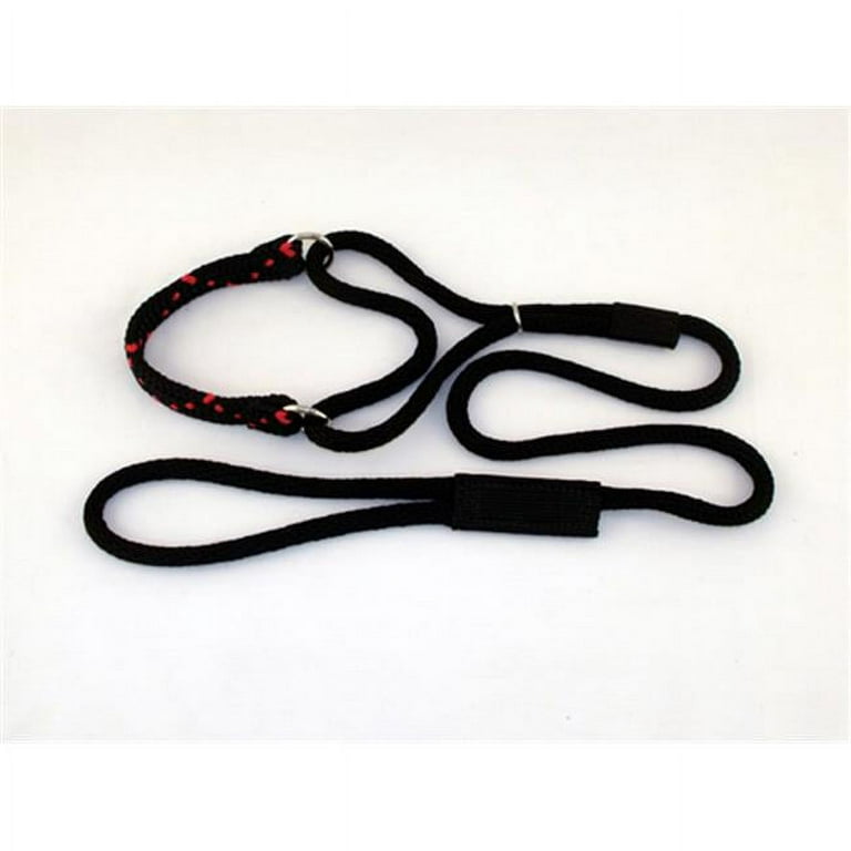 Soft Lines PML06BLACK-RED Martingale Dog Leash Large- Black