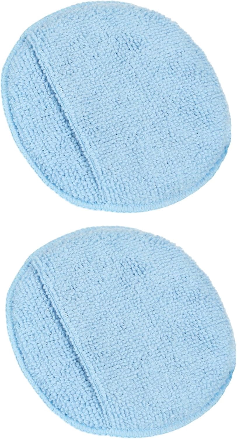 Soft Lint-Free Microfiber Applicator Sponge Round Leather Conditioner Applicator Pad Scratch-Free Polishing Pad for Car Interior Home Leather Care