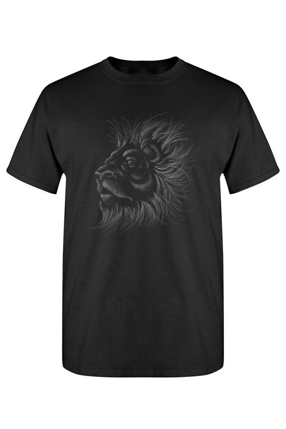 Soft Lion Graphic T-Shirt Men -Image by Shutterstock, Male x-Large