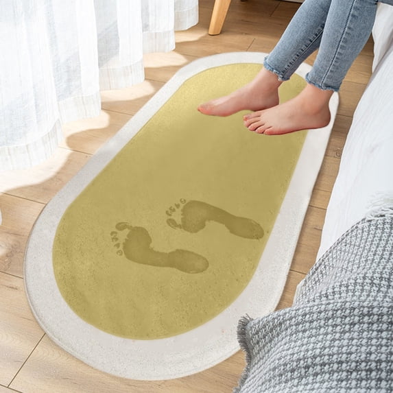 Soft Long Plush Bathroom Rug Mat | Non-Slip Washable Water Absorbent | Modern Velvet Fleece Runner for Bedroom, Living Room & Bath | 40x80cm (15.7x31.5in) | 1 Piece