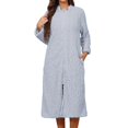 thumbnail image 1 of Soft Long Robe Bathrobe Cozy Loungewear Kimono Housecoat For Home Comfort And Warmth Elegant Design, 1 of 8