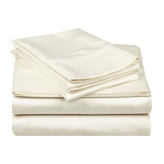 Soft Long-Staple Cotton Sheet Set Ivory / Queen