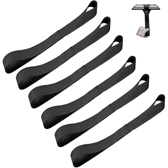 Soft Loop Tie Down Straps - Loops for Securing ATV, UTV, Motorcycles, Scooters, Dirt Bikes, Lawn & Garden Equipment Black Soft Loops 12 inch (6pcs)