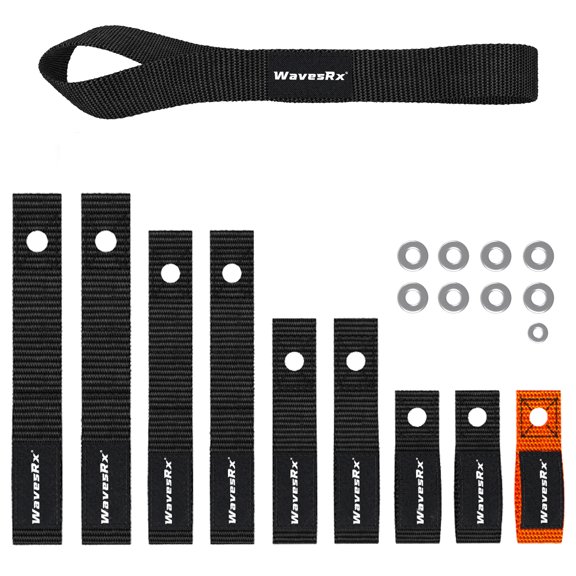Soft Loops Jet Ski Cleats (10PK) | Secure Loop Straps for Attaching Docking Bumpers, Fenders, Anchoring Line, Bungee Dock Rope to Your Jetski | Must-Have PWC Accessories for Your WaveRunner or Seadoo