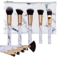 thumbnail image 1 of Soft Makeup Brushes, Precision Brushes With Marble Handle, Synthetic Fibers For Non-Shedding Professional Makeup Application, Complete Makeup Brush Set Including Face And Eye, 1 of 7