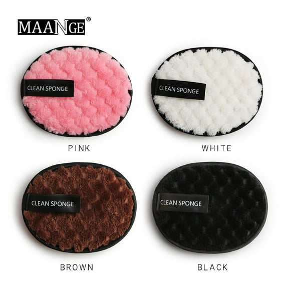 Soft Makeup Remover Puff Plush Face Cleansing Pad Oval Facial Cleaning Tool Washable Reusable Gentle Skin Care for All Skin Types Travel Daily Skincare