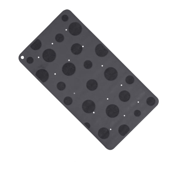 Soft Massage Shower Tub Mat with Suction Cups & Drain Holes, TPE Non Slip Bathtub Mat, Quick Dry Anti Slip Bath Mat for Bathroom, 14.56 x 26.77 in, Dark Gray