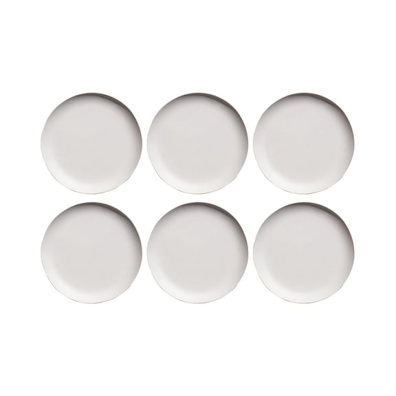 Soft Matte Finish Coupe Dinner Plates, Set of 6