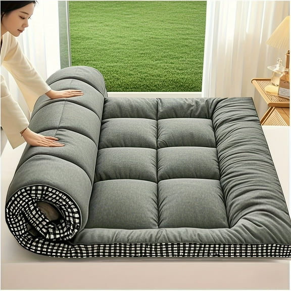 Soft Mattress Mattress Topper - Cooling Breathable Fiber Filling - Non-Waterproof, Woven Fabric Mattress Topper - Available In All SeasonsIdeal For Bedroom, Guest Room, Dorm - 2.36-3.15inch Thickness