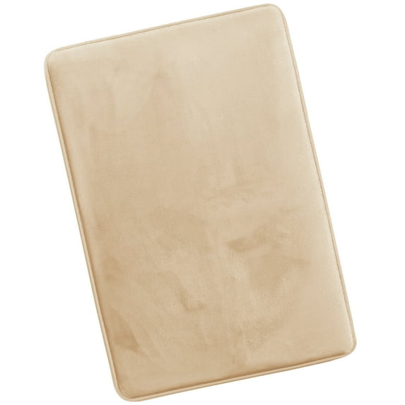 Soft Memory Foam Bath Mat Luxurious Absorbent Non Slip Bathroom Shower Rug 20" x 32" Beige