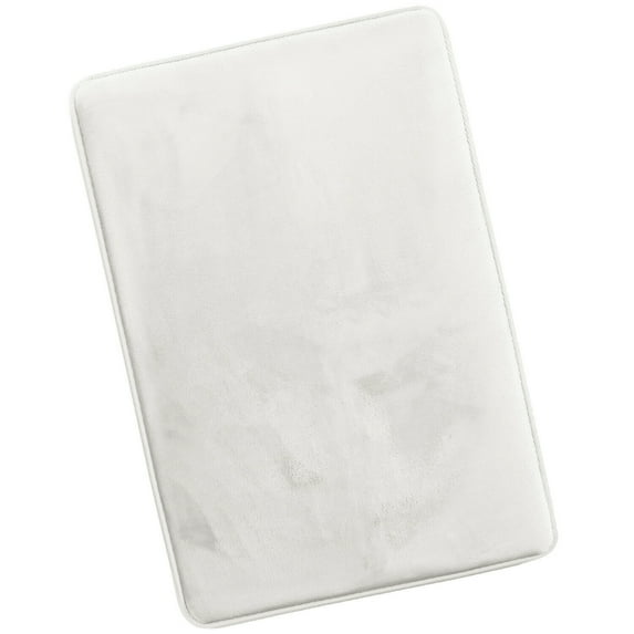 Soft Memory Foam Bath Mat Luxurious Absorbent Non Slip Bathroom Shower Rug 20" x 32" White