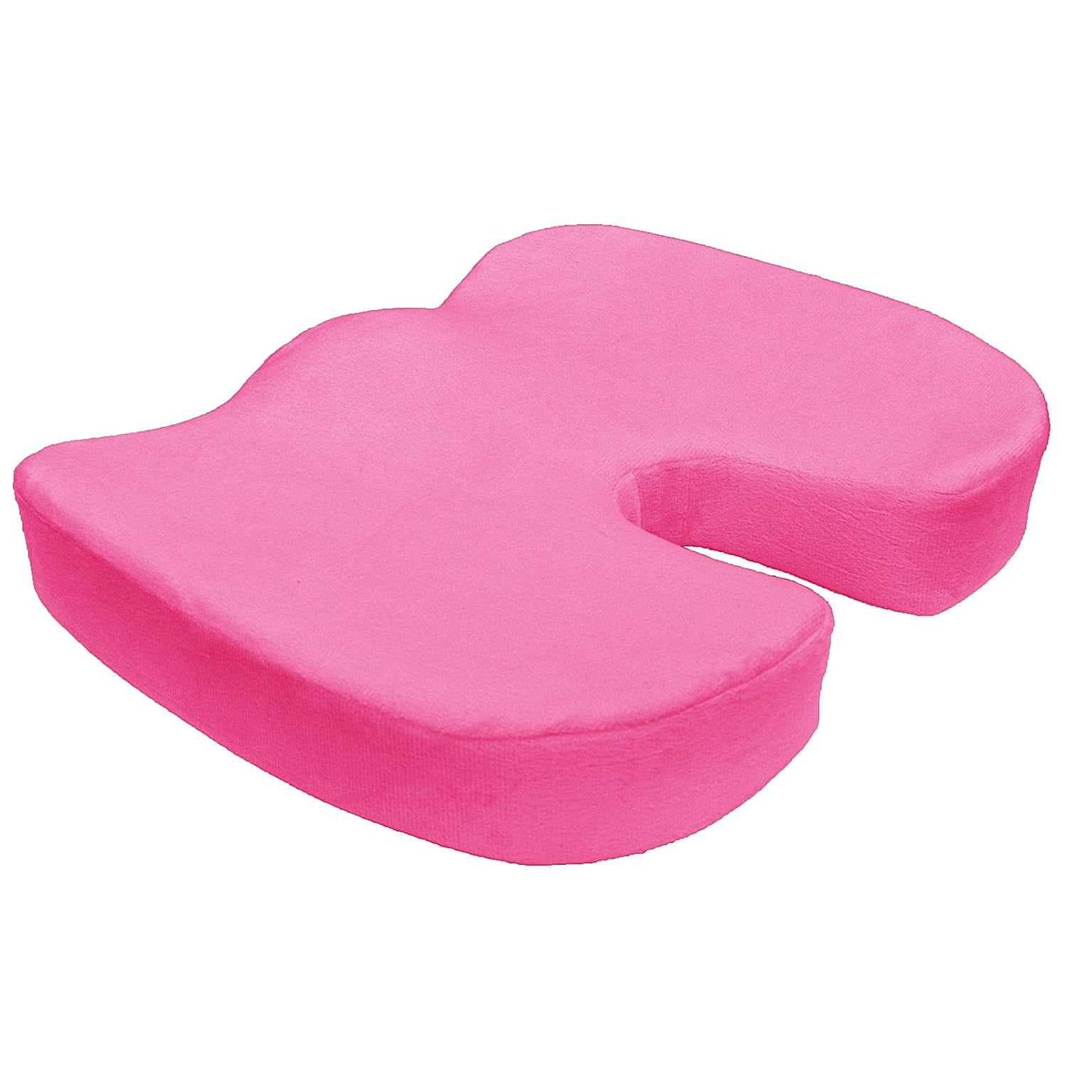 Soft Memory Foam Coccyx Seat Cushion Support Pillow Sciatica Pain Relief Car Office Chair, Size: 17, Pink