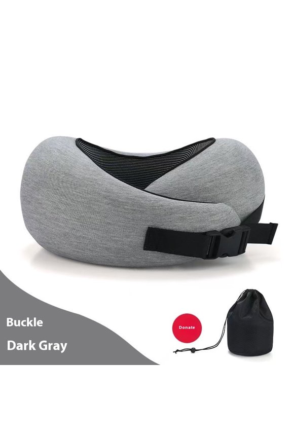 Soft Memory Foam Travel Neck Pillow U Shape Adjustable Support Comfortably Sleeping On Plane Car Office Noon Break