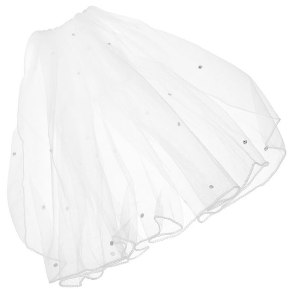 Soft Mesh Bridal Veil Glass Diamond Short White Wedding Dresses Hair Accessories Marriage Bride Miss Net
