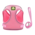 thumbnail image 1 of Soft Mesh Dog Harness and Leash Set, No-Chock Step-in Reflective Breathable Lightweight Escape Proof Vest, Harnesses with Safety Buckle for Dogs, Cats, Pink, Small Size, 1 of 1