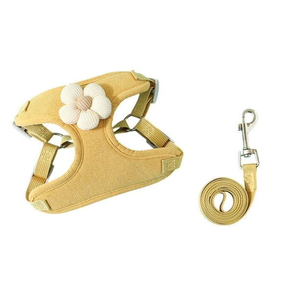 Soft Mesh Dog Harness and Leash Set, No-Pull Padded Vest Harness for Small Medium Dogs Cats, Breathable Lightweight Pet Walking Gear with Safety Buckle for Outdoor Running Training