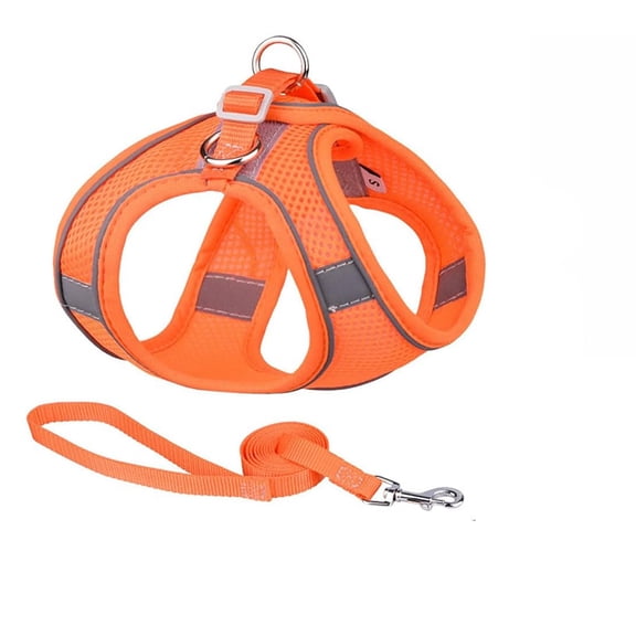 Soft Mesh Dog Harness and Leash Set,No Escape Puppy Harnesses for Training Walking, Reflective Adjustable Puppy Vest for Small Medium Dogs, Cats