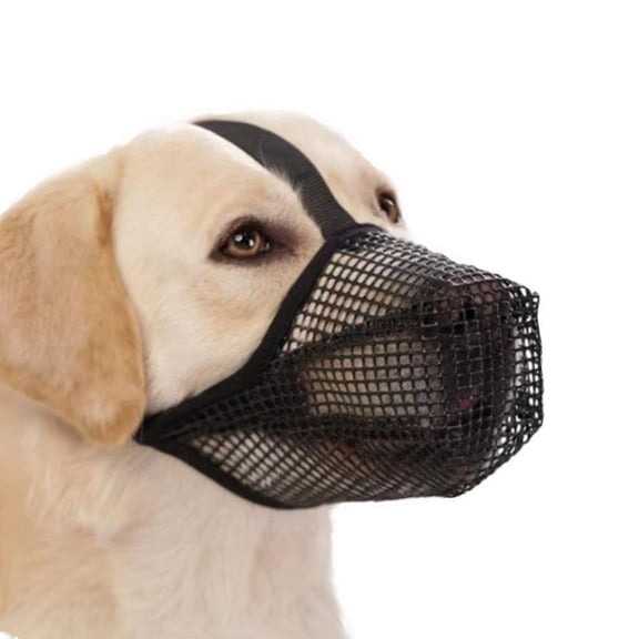 Soft Mesh Dog Muzzle for Small Medium Large Dogs,Ajustable Breathable Full Coverage Dog Mouth Guard Cover for Grooming Scavenging,Prevent Biting Chewing and Licking (Black, 1#XS)