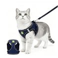 thumbnail image 1 of Soft Mesh Pet Dog Harness and Leash Set, No-Pull Pet Harness Adjustable Reflective Breathable Mesh for Small Medium Large Dogs and Cats Navy XS, 1 of 7