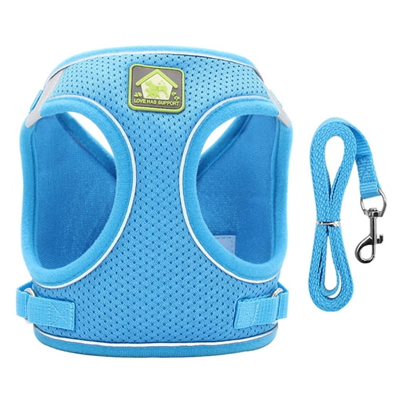 Soft Mesh Step in Small Dog Leash Set,Reflective Puppy Vest,Breathable Secure Harness with Leash for Small Dogs Puppies Cats Multi Sizes