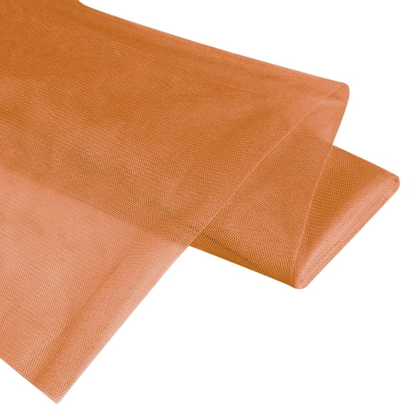 Soft Mesh Tulle Fabric 39x63 Inch No Stretch Sheer Netting for Wedding Prom Dress Costume DIY Crafts Nursery Decor, Orange