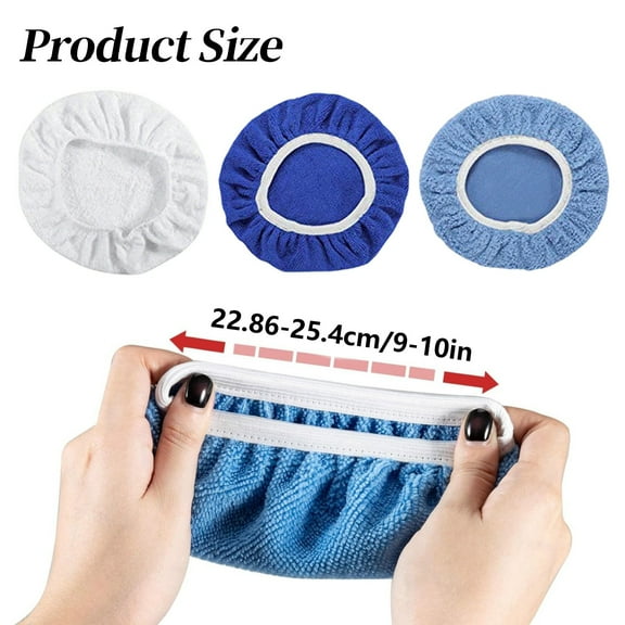 Soft Microfiber Buffing Pad for Car Polisher - 9 to 10 Inch Elastic Bonnet Covers, Scratch Removal & Waxing Pads, Fits 5-6 Inch Orbital Polishers Clearance