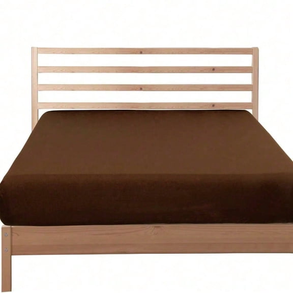 Soft Microfiber Fitted Sheet – Coffee Color, Easy Care And Secure Fit
