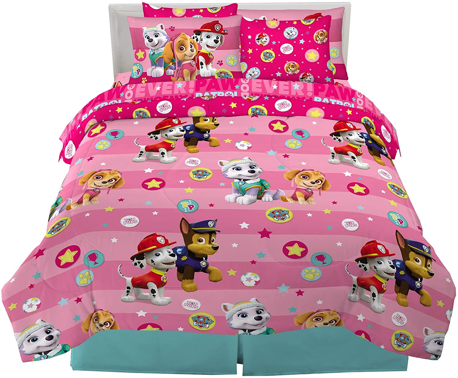 Soft Microfiber  Girls Kids Bedding Set,  Piece Full Size Comforter & Sheet Set With Sham,  Licensed Product