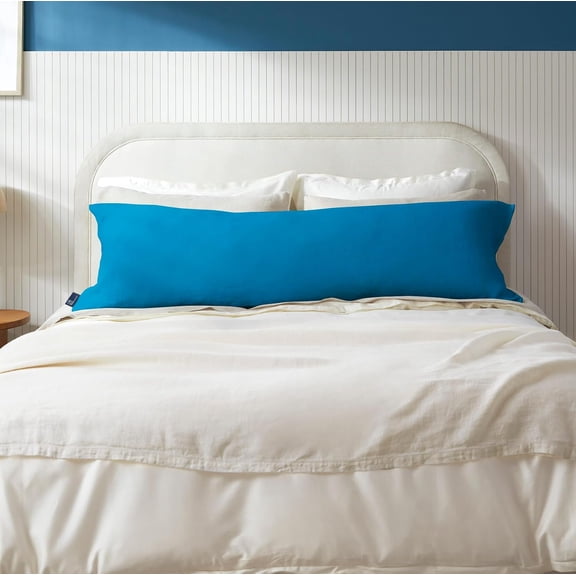 Soft Microfiber Hug Pillow For Sleeping, Full Body Pillow, Curious Blue - 18 X 54 Inch | Long Pillow For Bed, Pregnancy Pillow For Sleeping, Large Pillow, Neck Support, Multipurpose Use