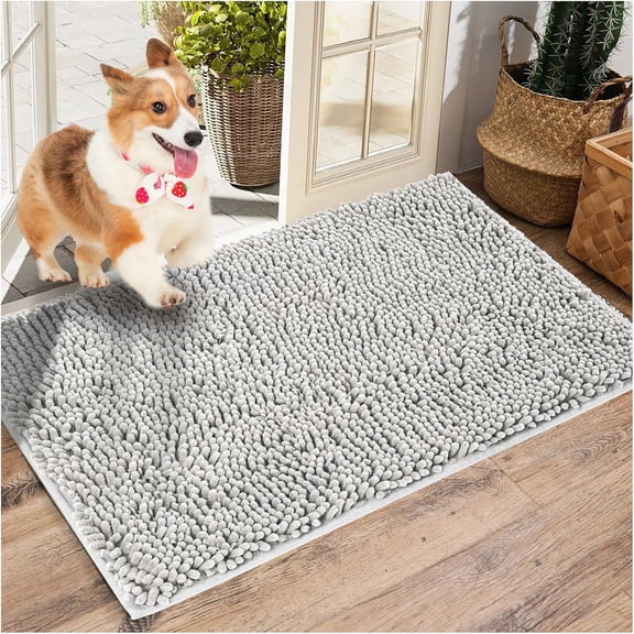 Soft Microfiber Mud Mats for Dogs Large, Dirt Trapper Mud Mats for Dogs, Absorbent Door Mat Indoor for Muddy Paws, Non Slip Dog Rugs for Muddy Paws, Dog Rugs for Home Entrance