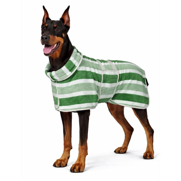 Soft Microfiber Pet Bathrobe & Loungewear, Quick Dry Dog Dressing Gown, 4 Color Options, Ideal for Post Bath Drying & Home Use, Fits Small to Large Dogs