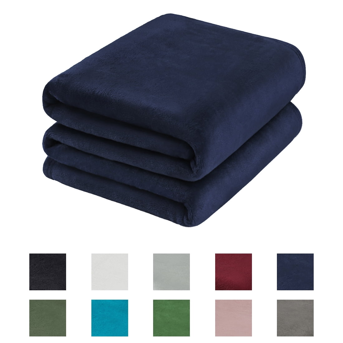 Unique Bargains Microfiber Plush Fleece Blanket for Sofa Bed, King, Black 