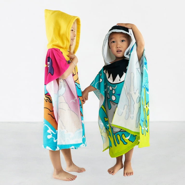 Soft Microfiber Hooded Bath Towel Wrap Towel for 4 6 Years Old Toddler Pool Beach Poncho Fits 3 7 Years Walmart